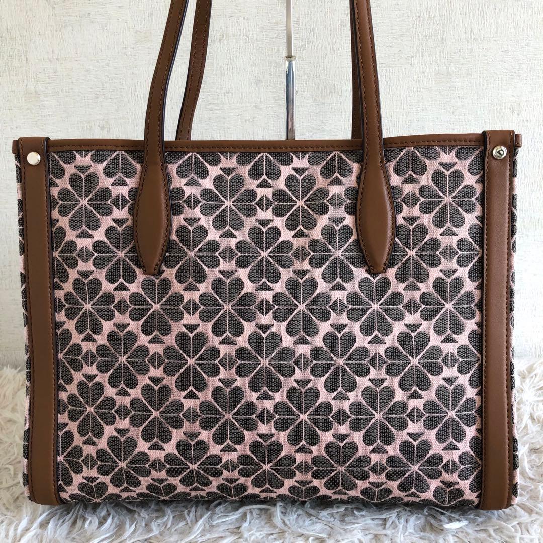 【未使用級】ケイトスペード　トートバッグ　マーケットスペードフラワー　ジャガード