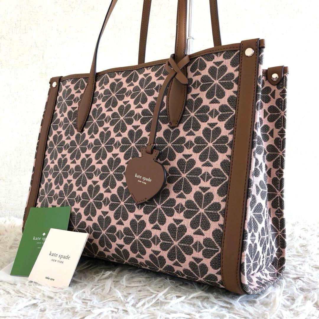 【未使用級】ケイトスペード　トートバッグ　マーケットスペードフラワー　ジャガード