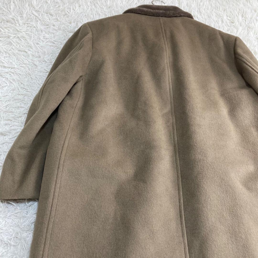 16563✨バーバリーズ 肉厚 ラムウール フェイクムートン ボアロングコート