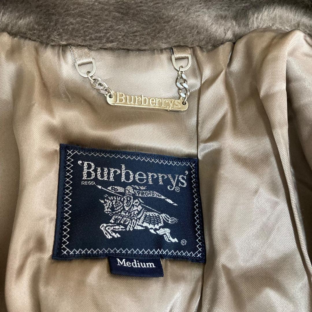 16563✨バーバリーズ 肉厚 ラムウール フェイクムートン ボアロングコート