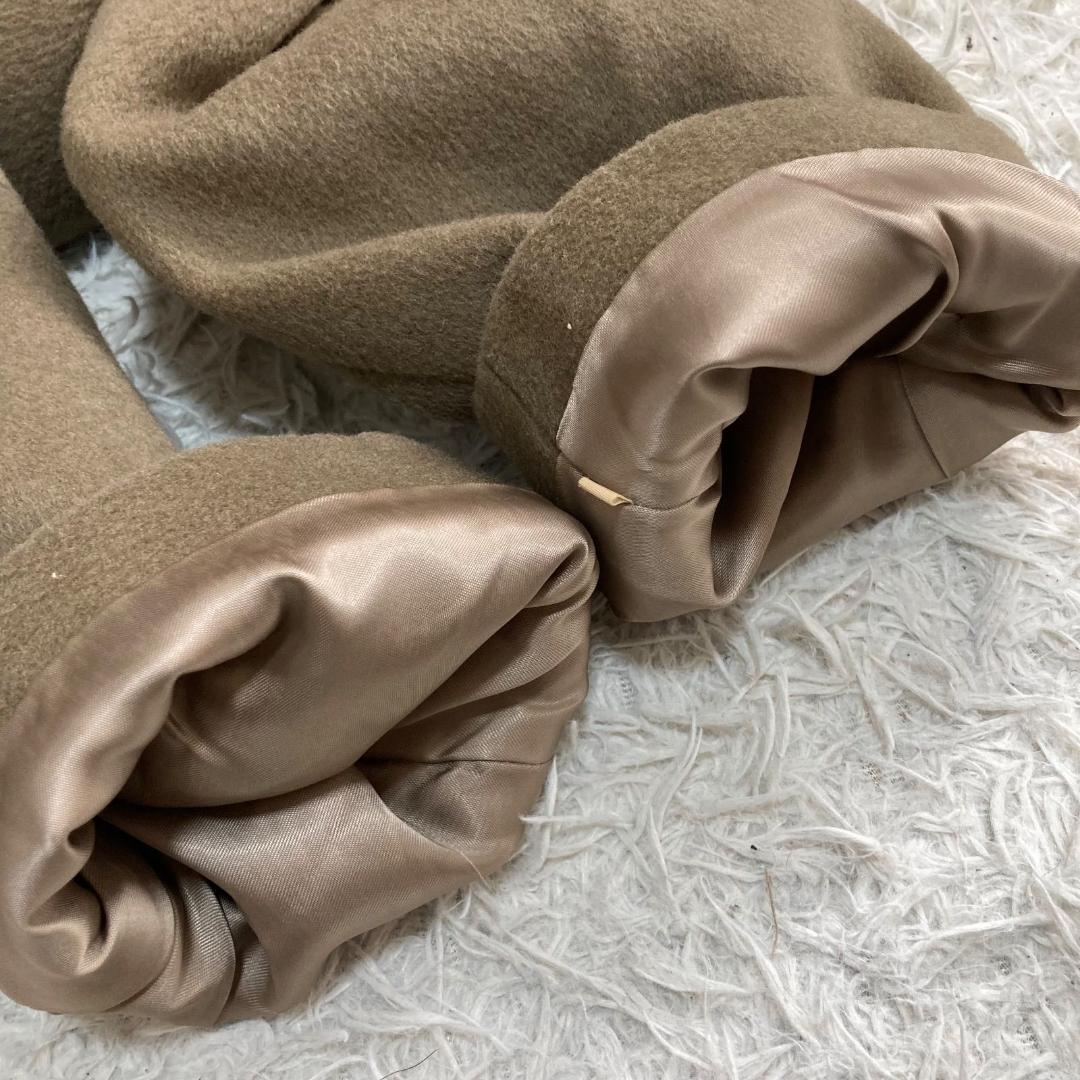 16563✨バーバリーズ 肉厚 ラムウール フェイクムートン ボアロングコート