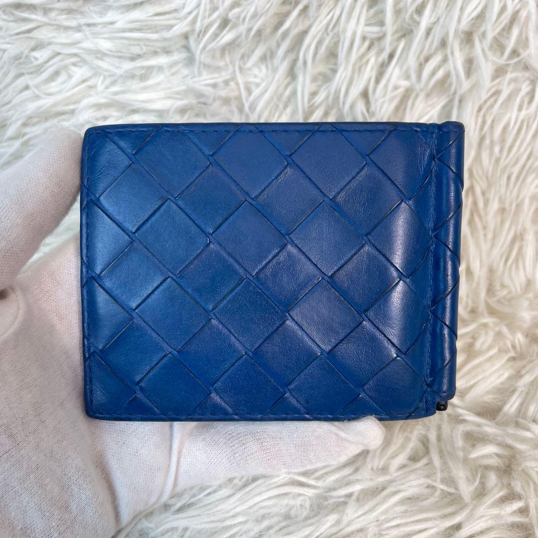 極美品✨ボッテガヴェネタ　マネークリップ　ブルー　ネイビー