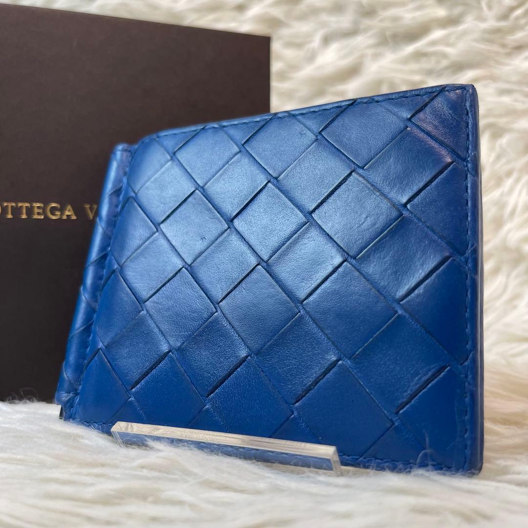 極美品✨ボッテガヴェネタ　マネークリップ　ブルー　ネイビー