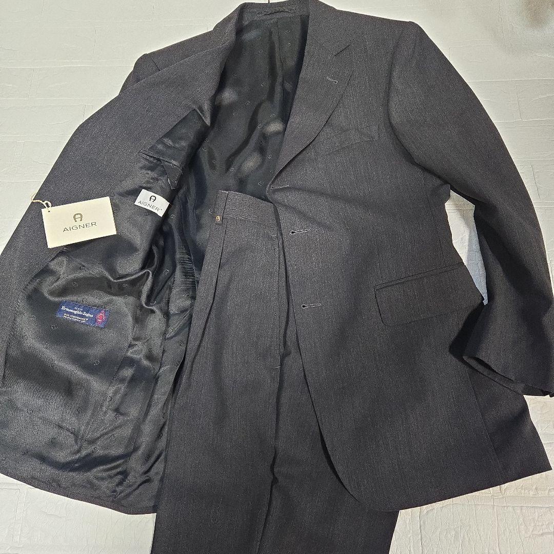 【新品タグ付き✨】AIGNER Zegna 生地 メンズスーツセットアップ 46