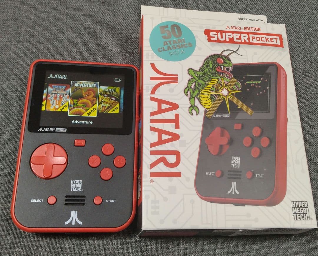 EVERCADE　Atari Super Pocket ポータブルゲーム機 赤