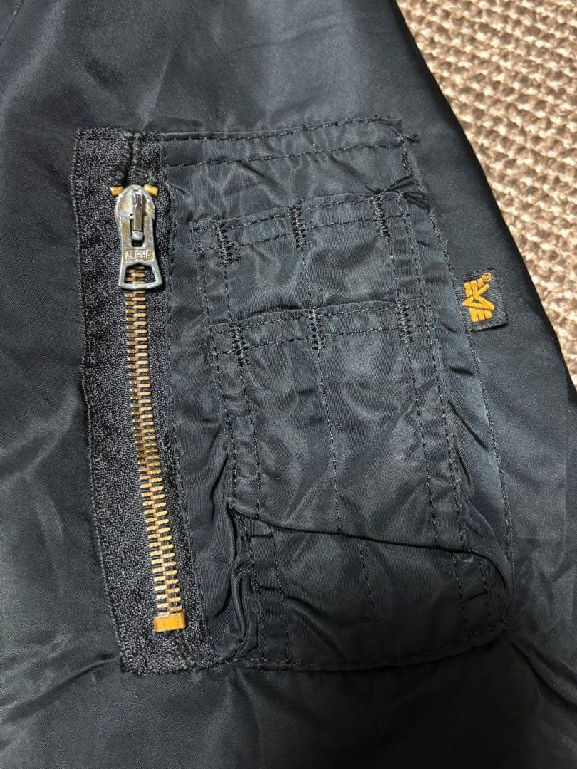 ALPHA INDUSTRIES MA-1 フライトジャケット ブラック　L
