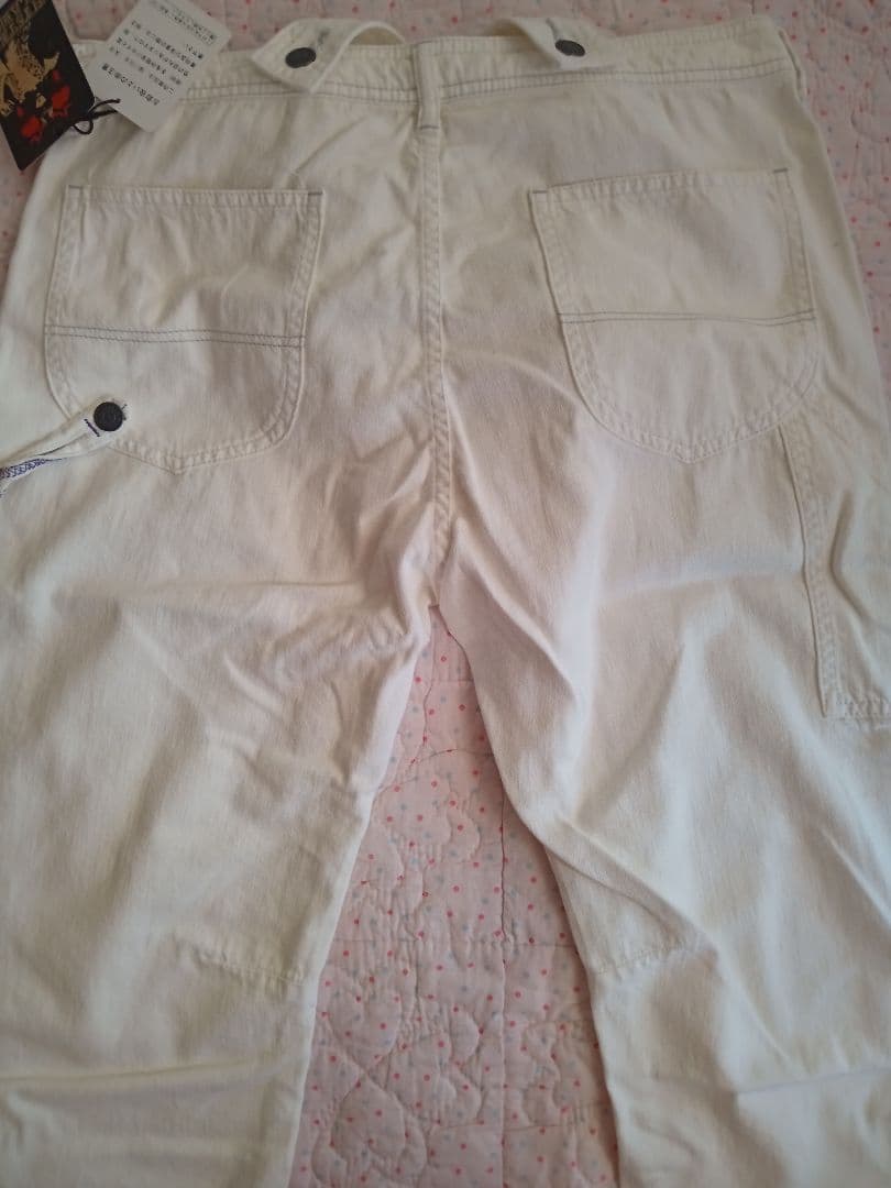 新品！【ヒステリックグラマー】ホワイトオーバーオール クロスバックデザイン