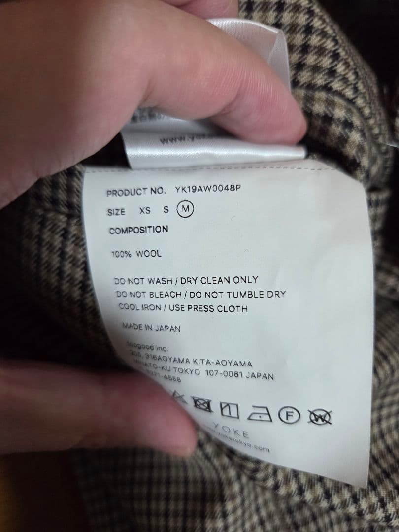 YOKE FIVE COLORS PLAID WOOL セットアップ