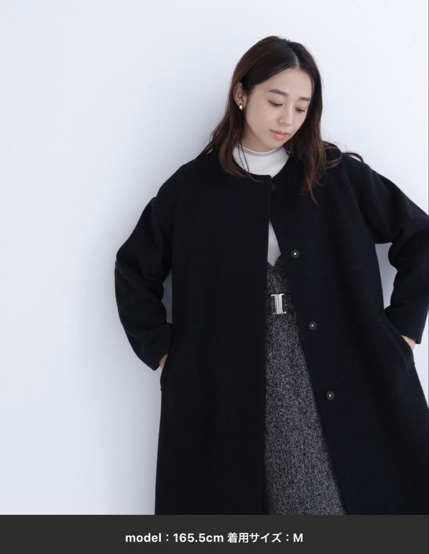 【新品未使用】natural beauty basic ブラック ロングコートS