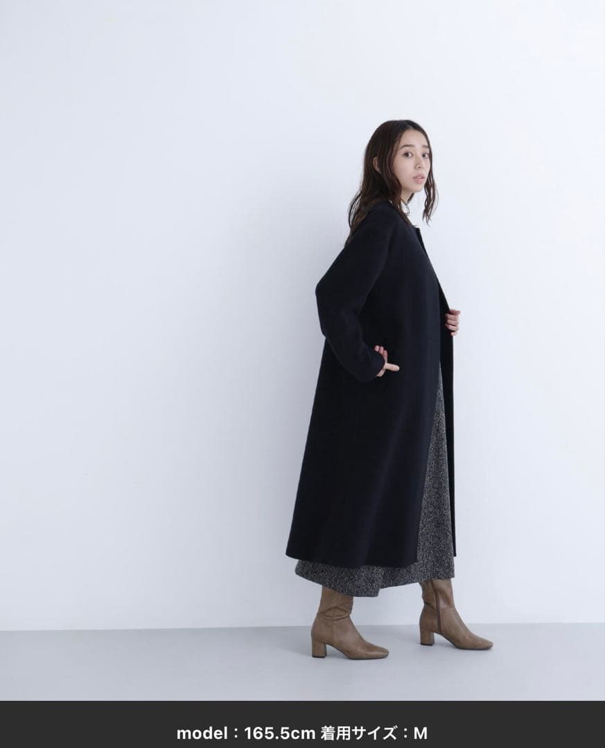 【新品未使用】natural beauty basic ブラック ロングコートS