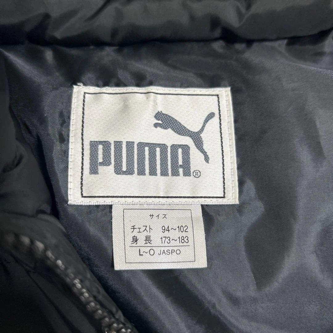 【美品】プーマ ロングダウンジャケット ベンチコート 黒 ブラック L〜O