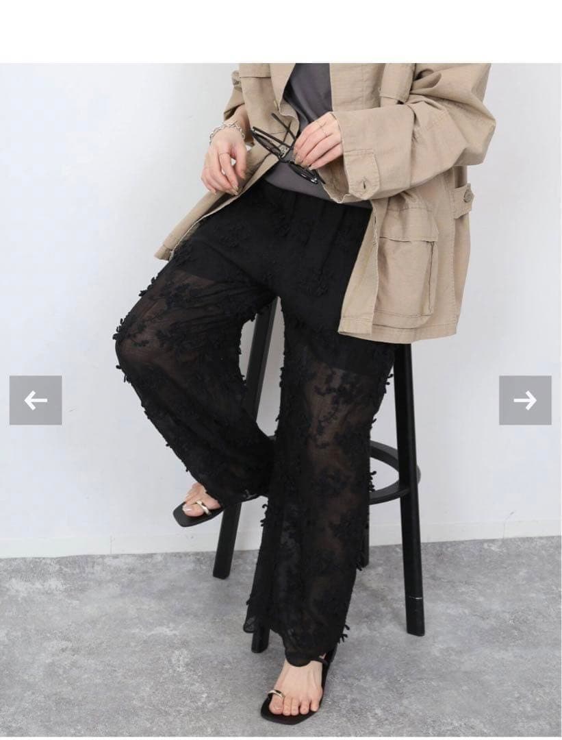 【新品タグあり】crinkle crinkle crinkle　ブラック　パンツ