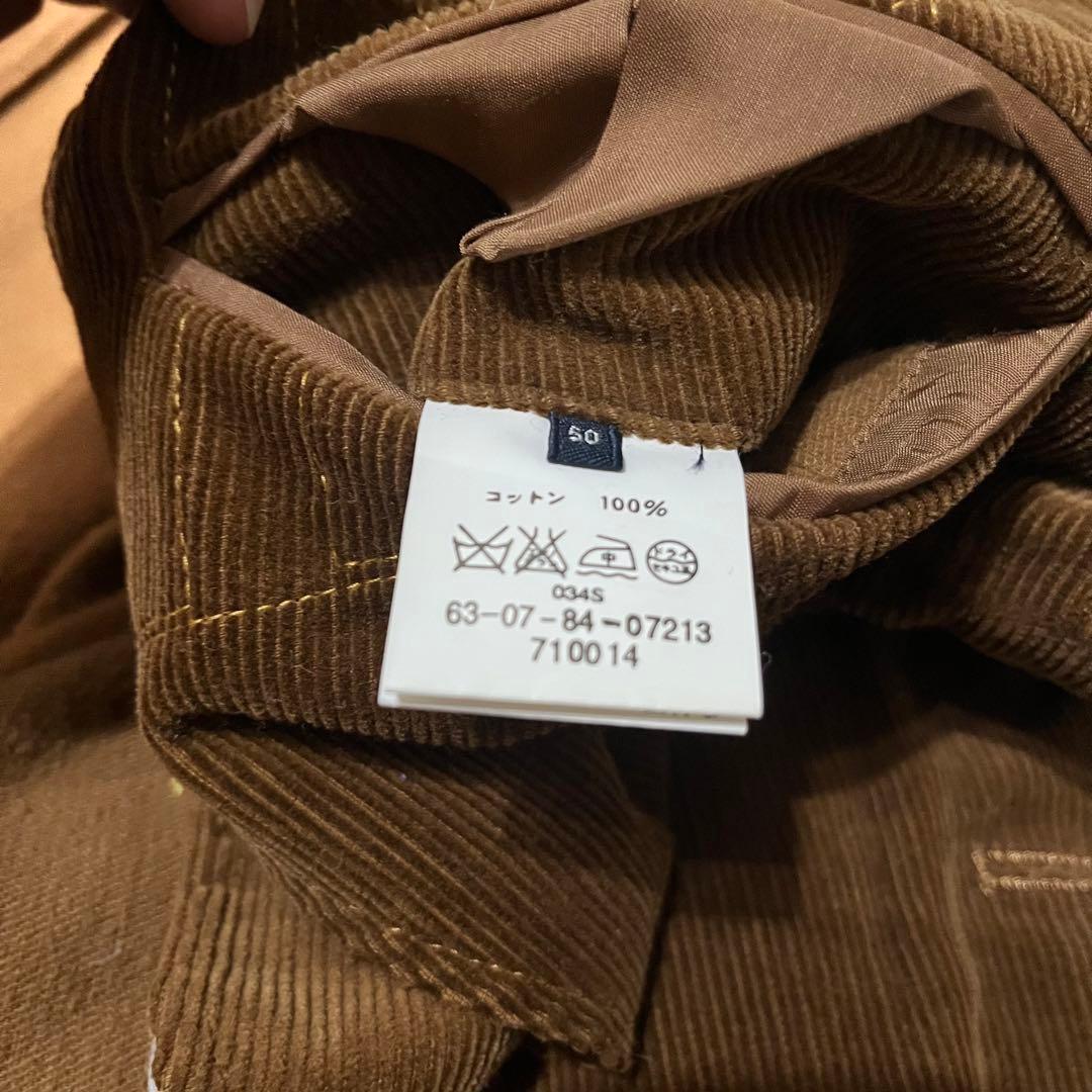 美品 トゥモローランド×ブリスベンモス コーデュロイ 胡桃ボタン 大きいサイズ