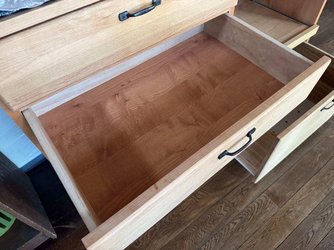 モモナチュラル 食器棚 120cm 無垢材 自然素材 高級家具 脇木工 国内産