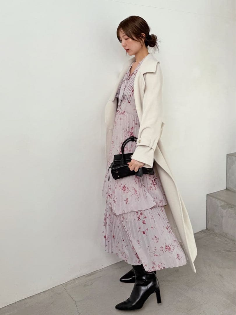 SNIDEL（スナイデル ）ウールカシミヤスタンドカラーコート　アイボリー