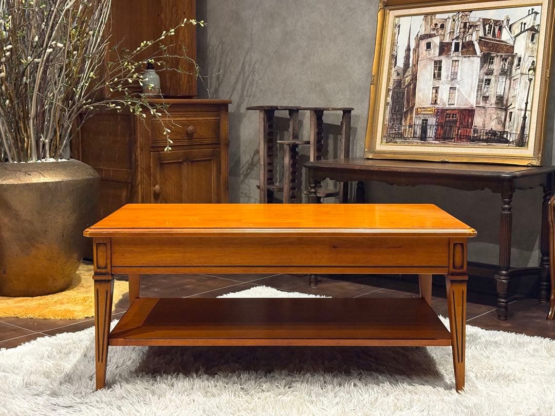 エレガントスタイル　センターテーブル　ローテーブル　引き出し　応接机　SG