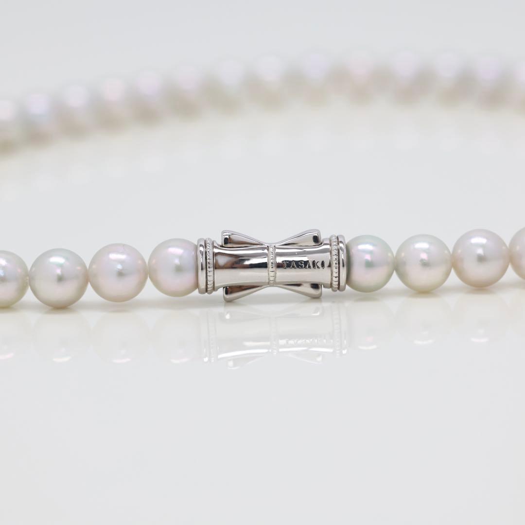 現行クラスプ✨証明書付き✨TASAKI タサキ グレーパール ネックレス8mm