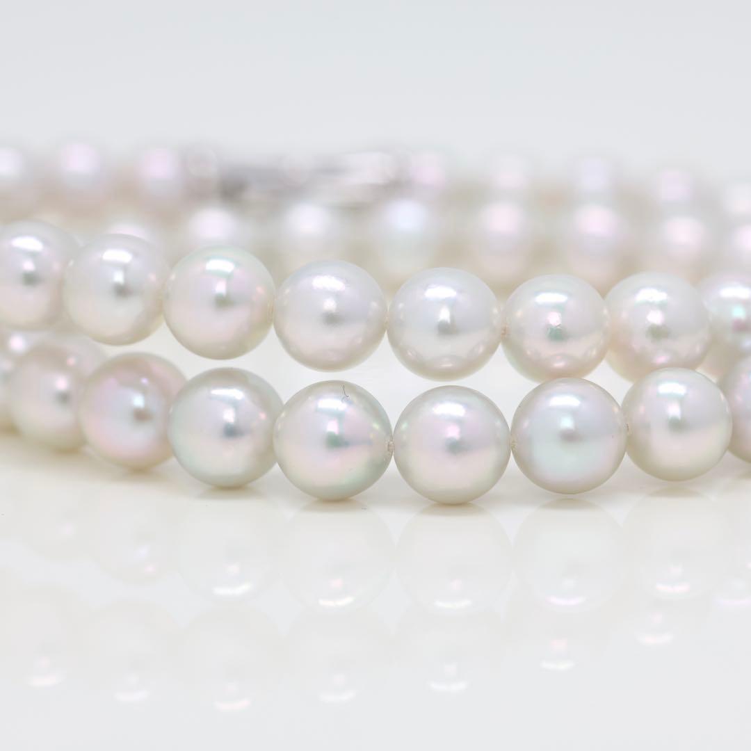 現行クラスプ✨証明書付き✨TASAKI タサキ グレーパール ネックレス8mm