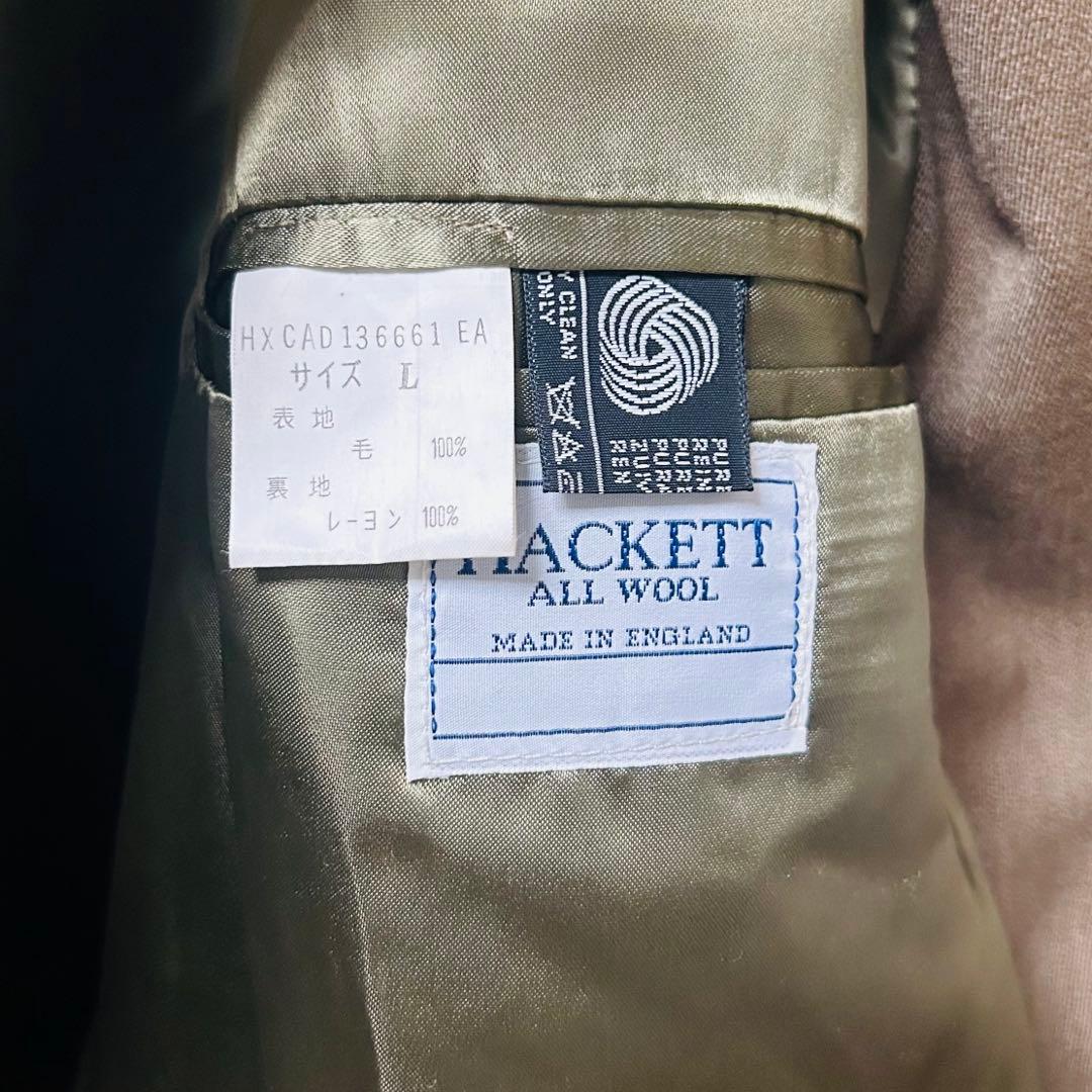 希少 英国製 HACKETT ハケット ウールチェスターコート L ブラウン系