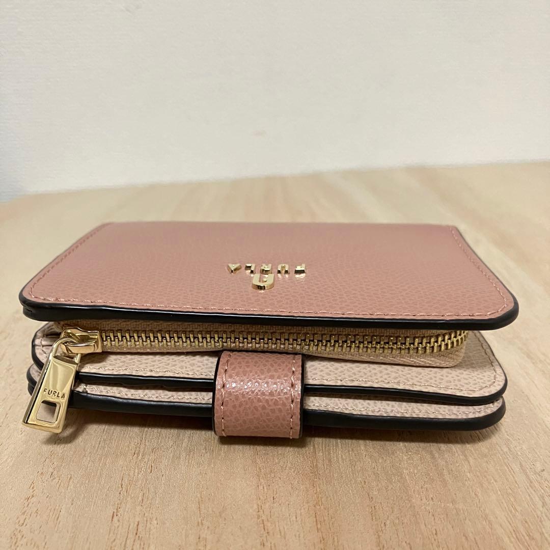 訳あり✨極美品✨FURLA✨フルラ✨二つ折り財布✨ピンク✨L字ファスナー