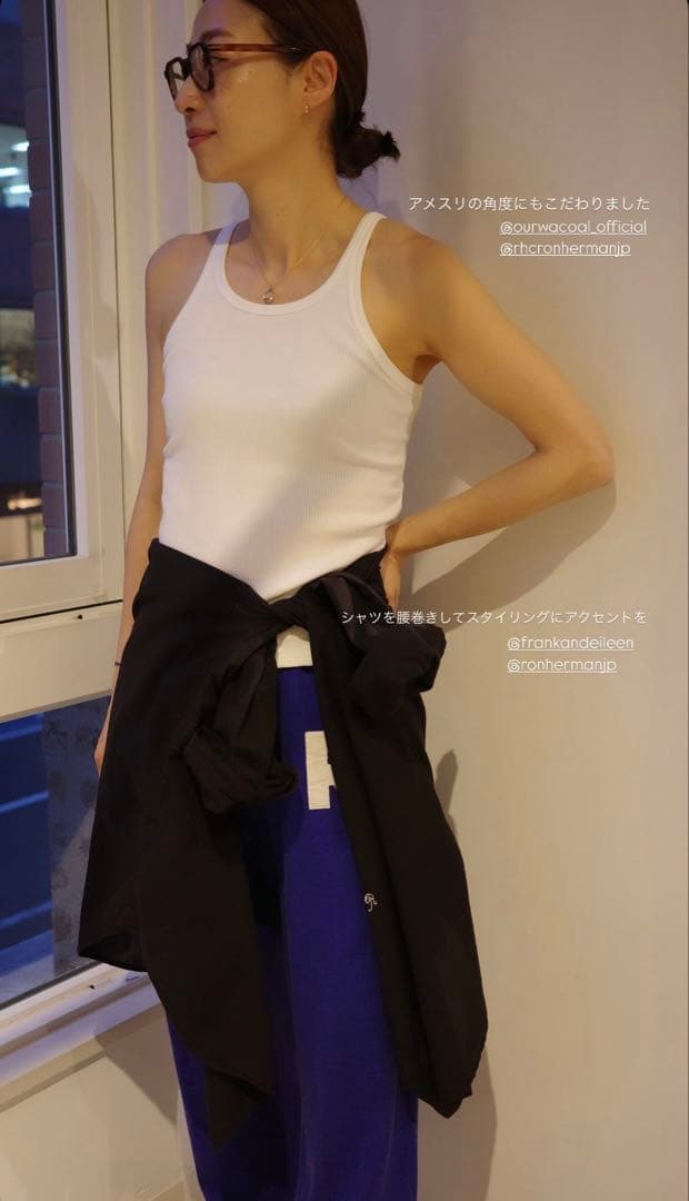 RHC別注OUR WACOAL カップイン アメリカンスリーブ タンクトップ白