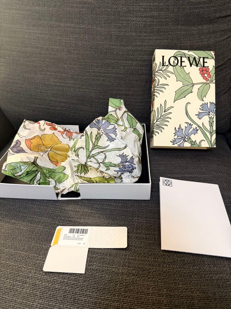 【美品・付属品完備】LOEWE カシミヤ混 アナグラム リバーシブル マフラー