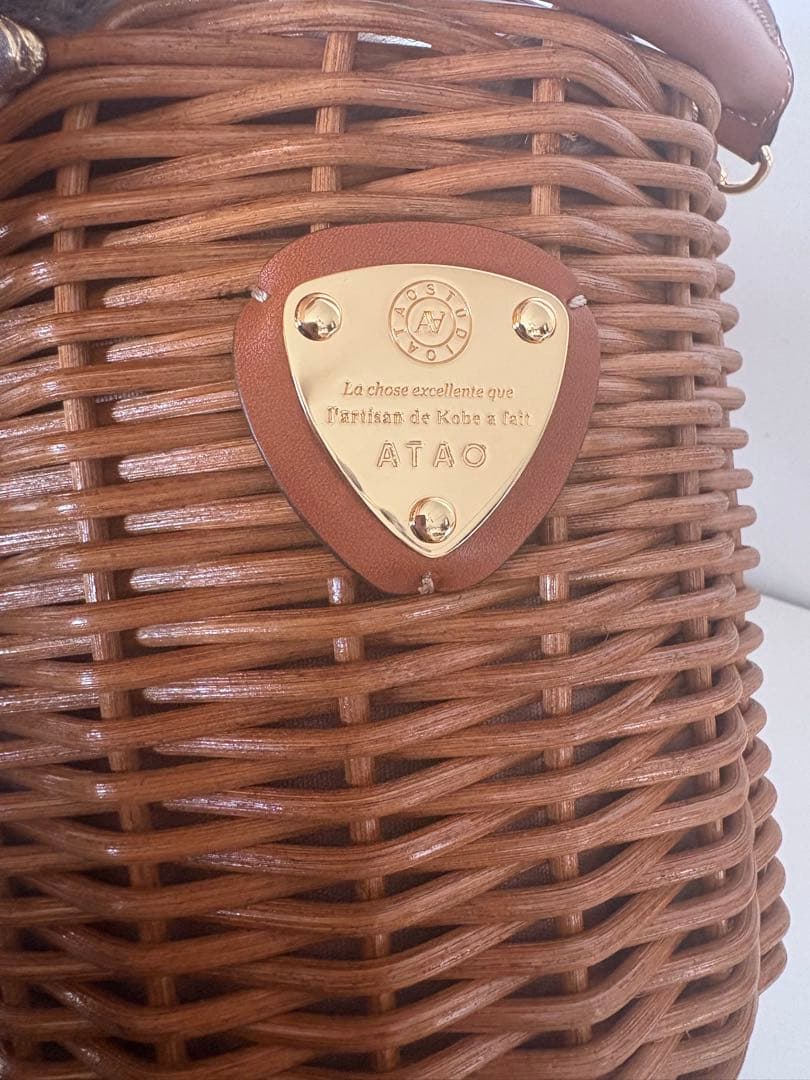 【未使用】ATAO アタオ カゴバッグ ブリーゼ ラビットファー付き