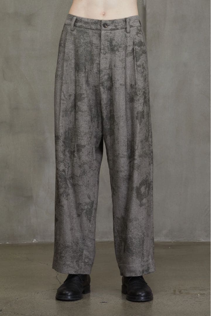 ZIGGY CHEN 24AW 花柄 プリーツパンツ 46