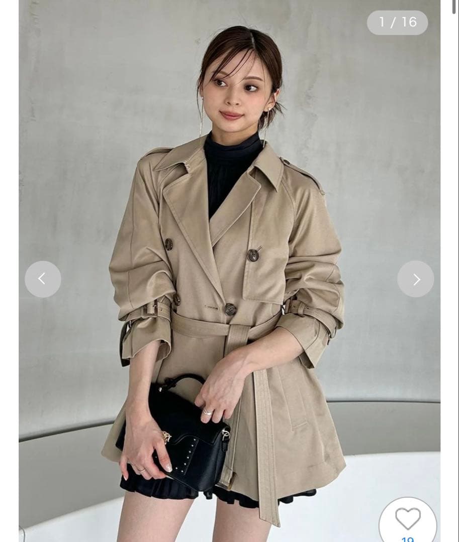 snidelバリエーションミドルトレンチコート