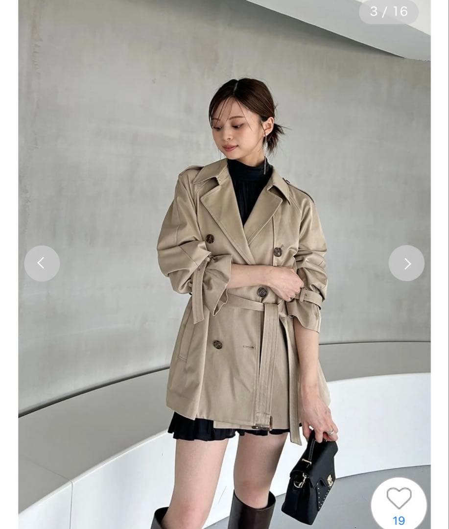 snidelバリエーションミドルトレンチコート