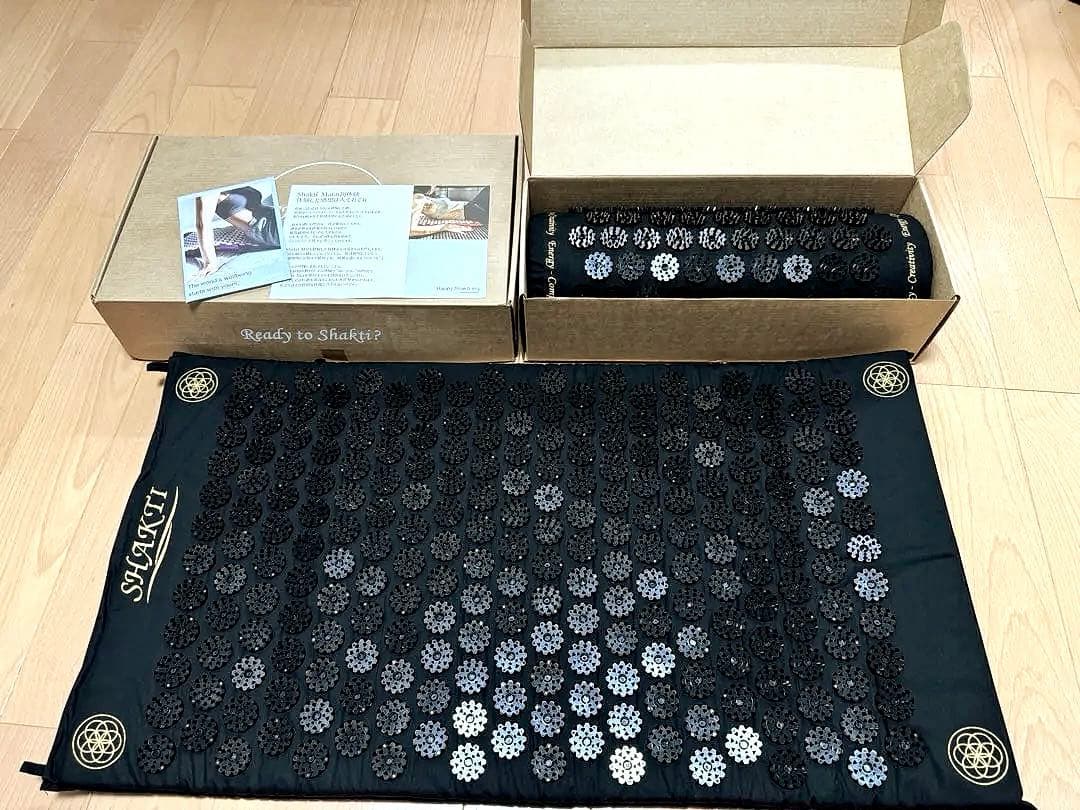 【正規品　ほぼ未使用】シャクティマット&ピロー　ブラック　オリジナル