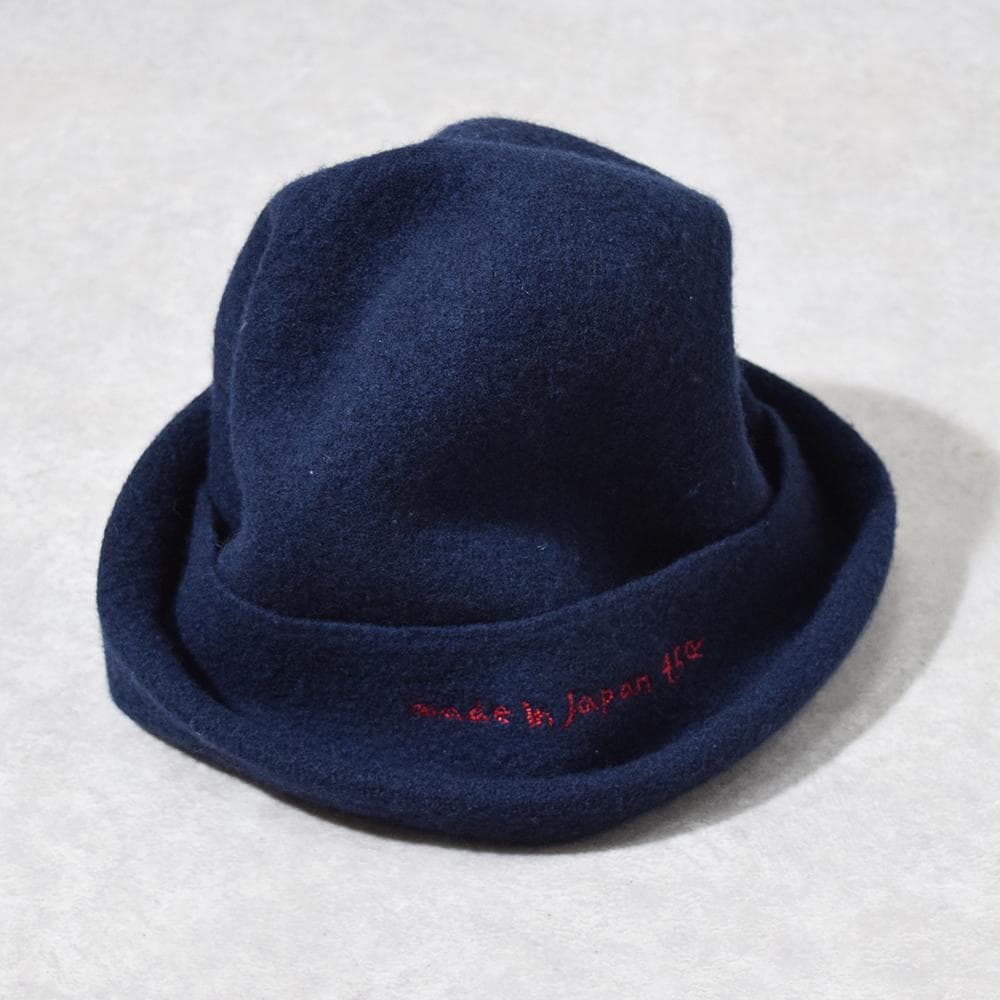 フォーティファイブ 45R ウール フェルト 変形 ハット ロゴ刺繍 ネイビー