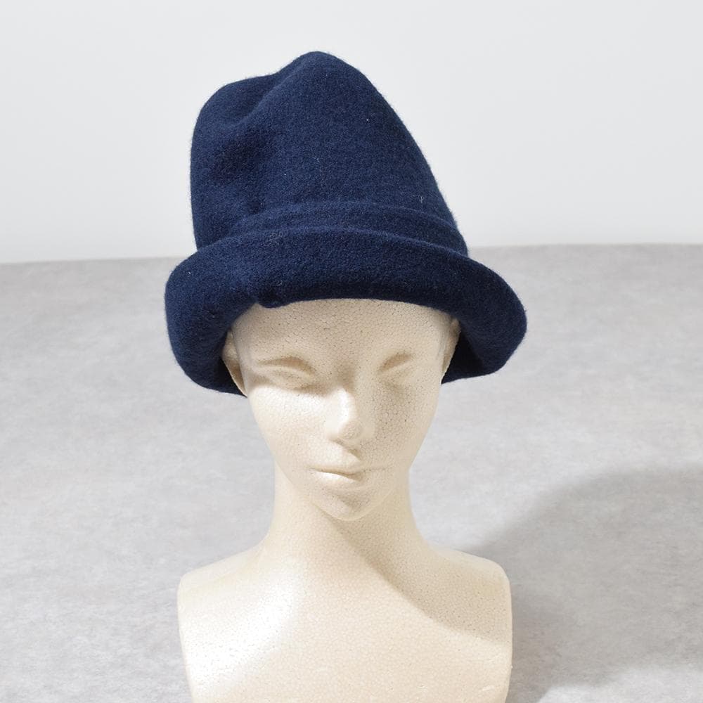 フォーティファイブ 45R ウール フェルト 変形 ハット ロゴ刺繍 ネイビー