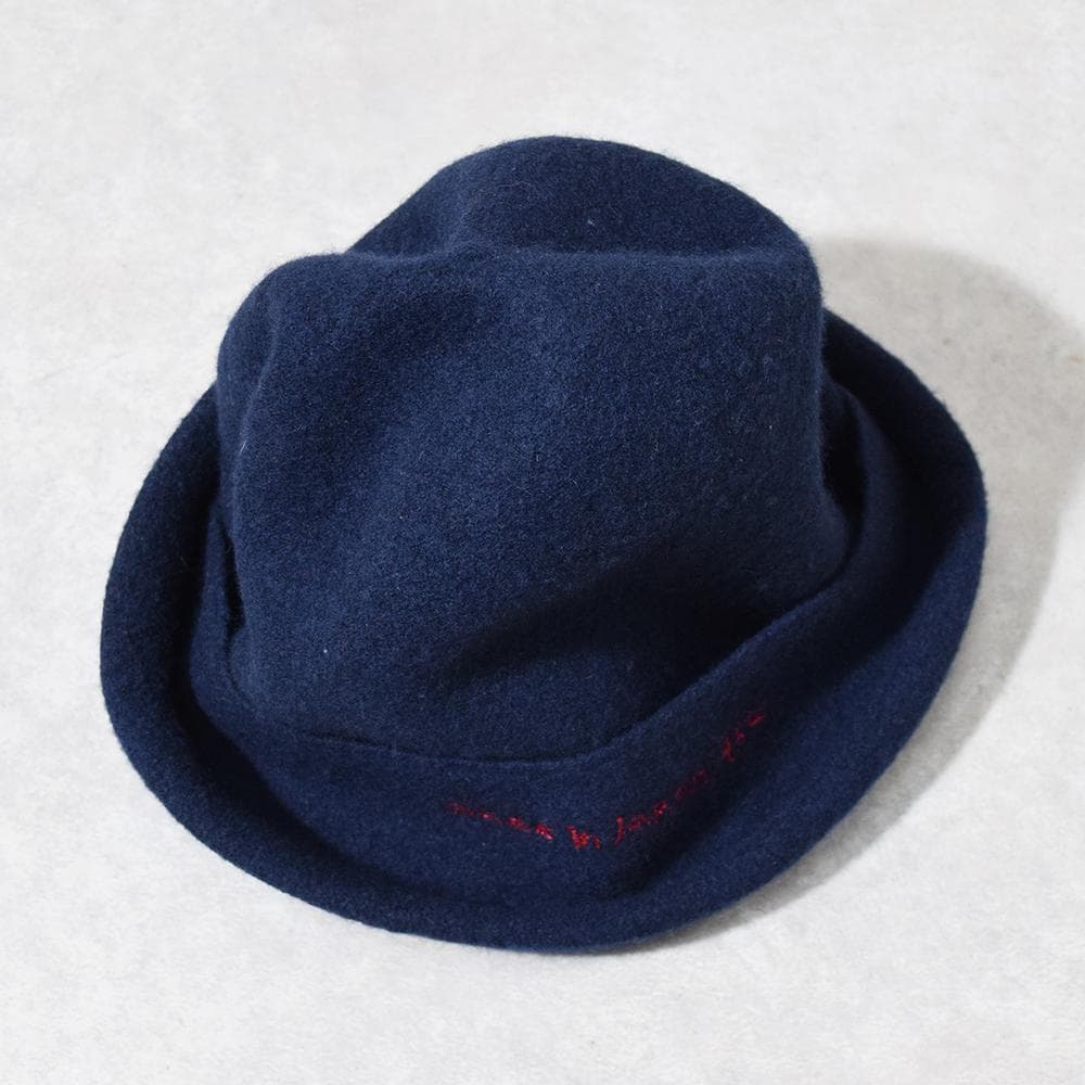 フォーティファイブ 45R ウール フェルト 変形 ハット ロゴ刺繍 ネイビー