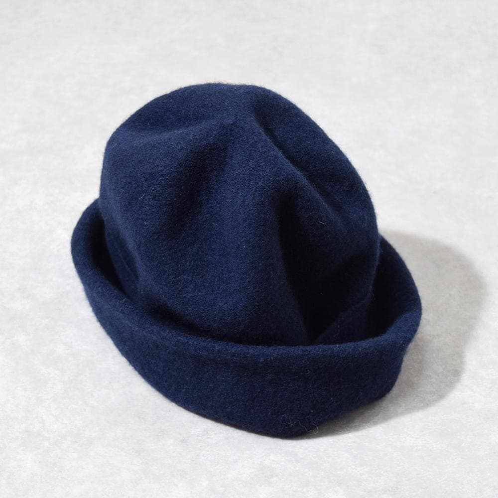 フォーティファイブ 45R ウール フェルト 変形 ハット ロゴ刺繍 ネイビー