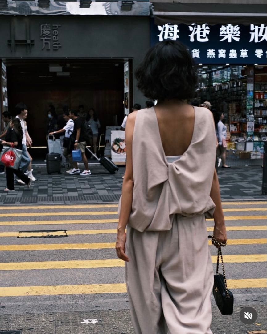 nala Linen like balloon tops ブラック4way