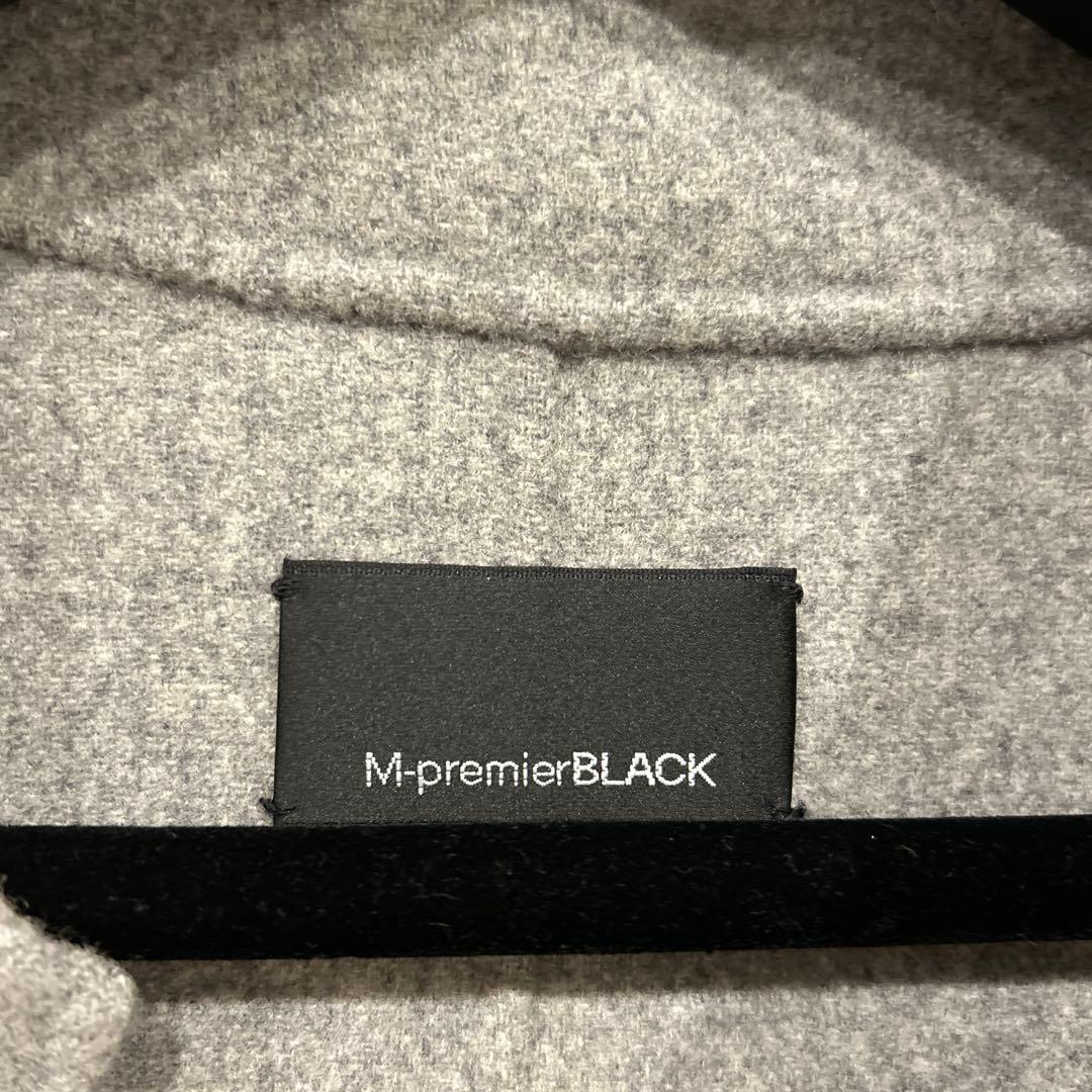 美品　M-premierBLACK グレー フリルスリーブ ケープコート
