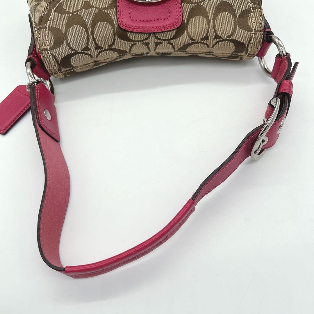 COACH コーチ ソーホー シグネチャー ピンク ワンショルダー