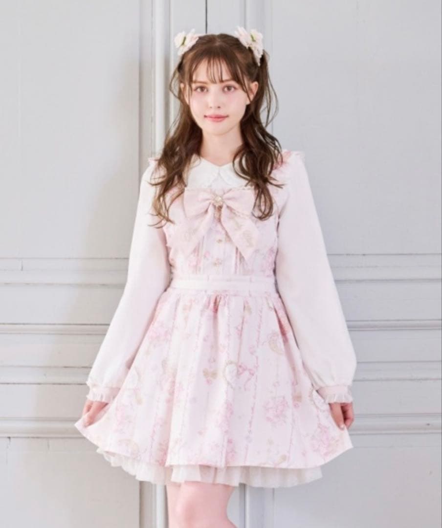 リズリサ ジュエリー柄 ワンピース ピンク