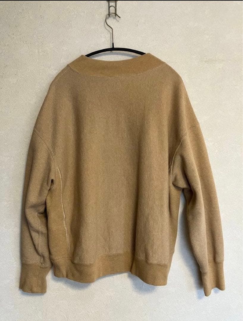 FRAMeWORK champion 別注 ハーフジップ ベージュ スウェット