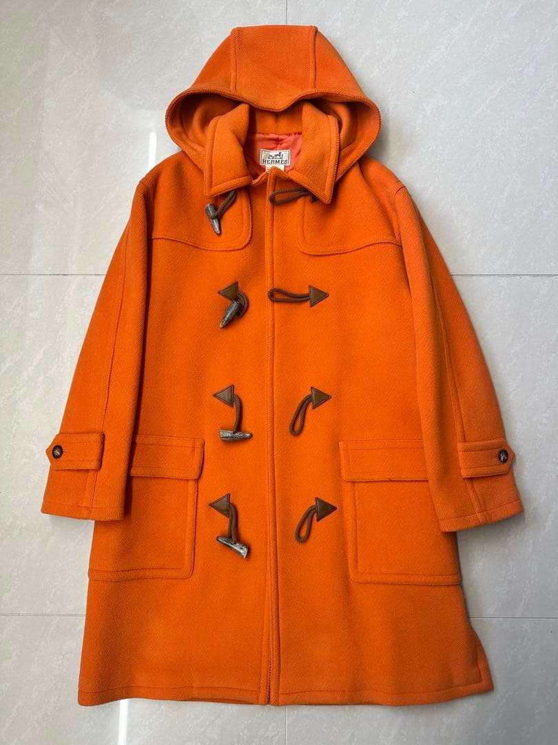 HERMES 藤原ヒロシ着用 ダッフルコート オレンジ　廃盤　レアな46