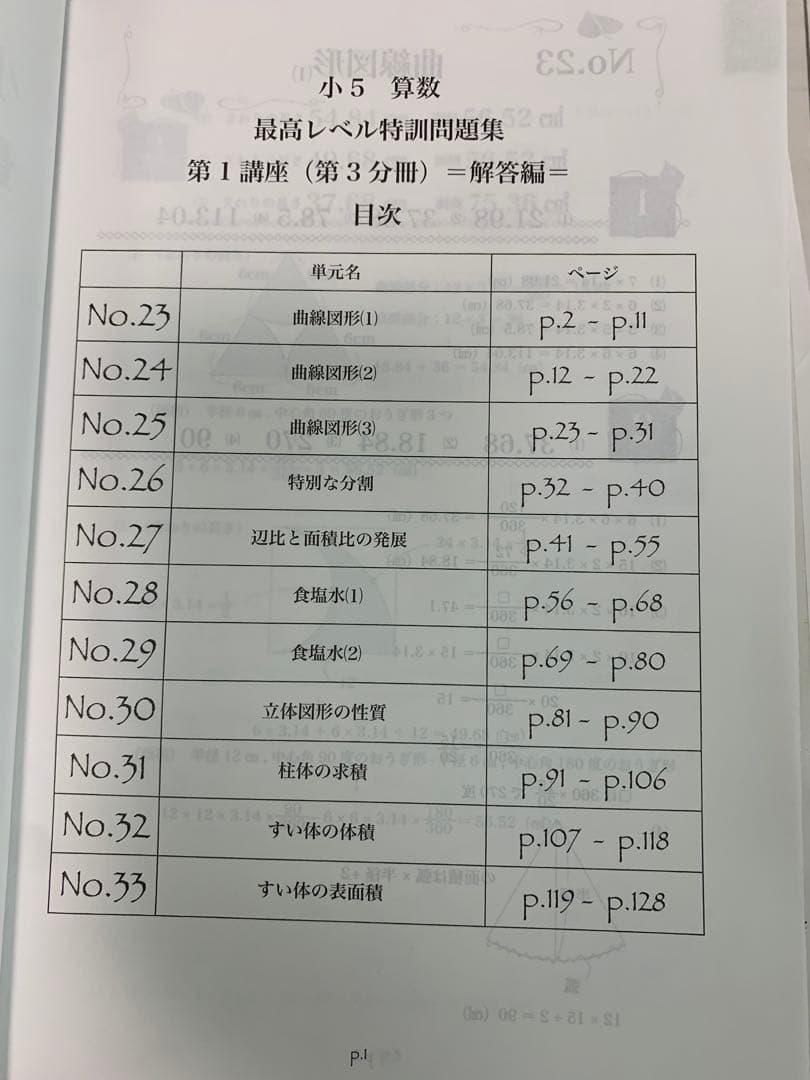 浜学園　2022年　小5 算数　最高レベル特訓問題集　問題編+解答篇　全部16冊