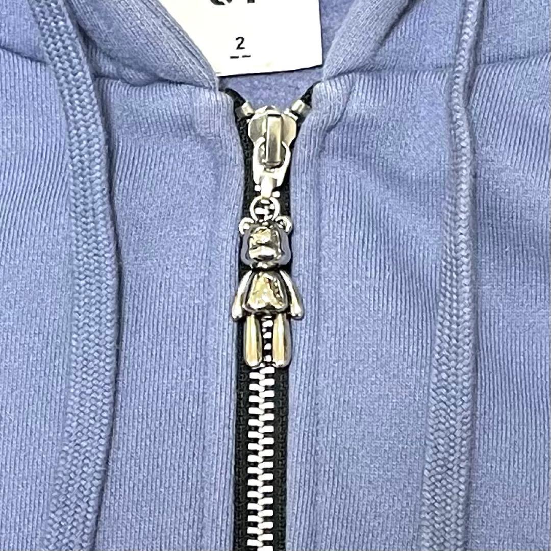 【美品】 OY テディベア ZIPパーカー Y2K 韓国 XL ブルーパープル