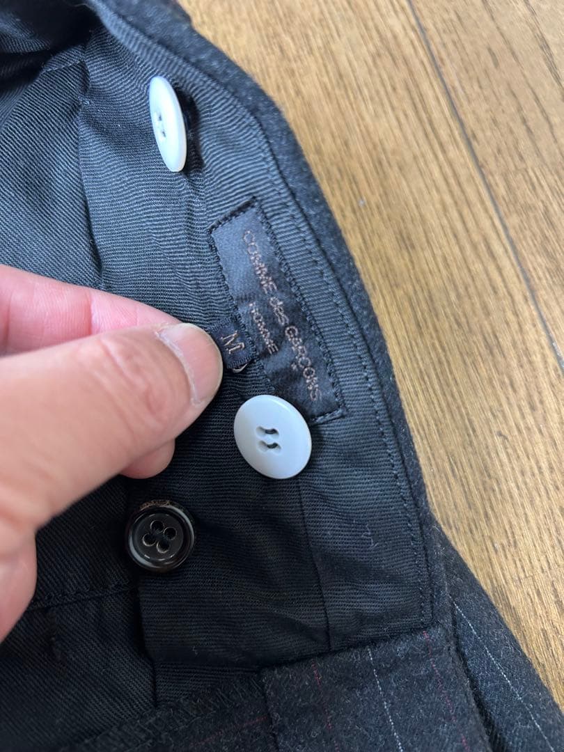 80s COMME des GARCONS HOMME ウールスラックス　M