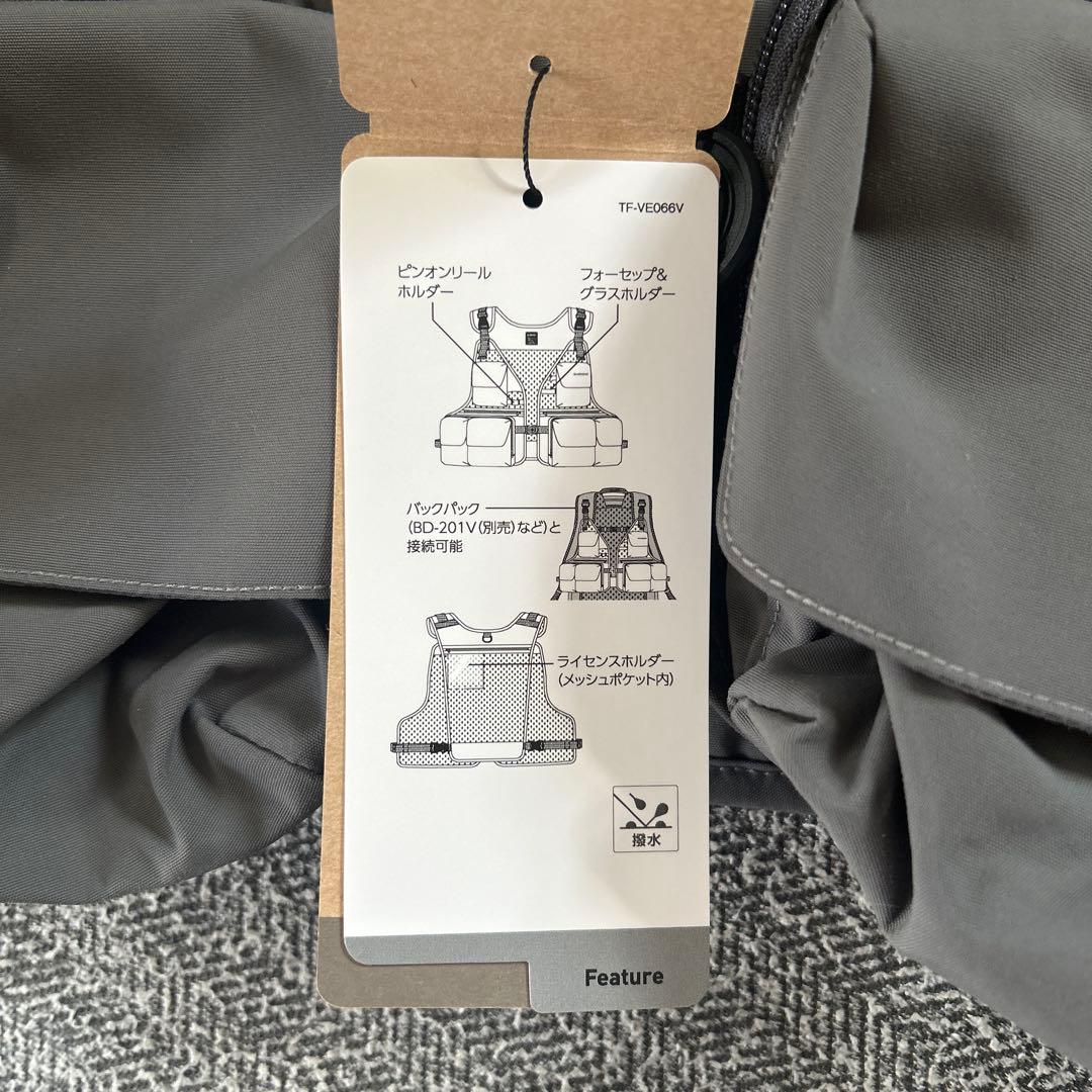 SHIMANO フィッシングベスト TF-V600Y グレー