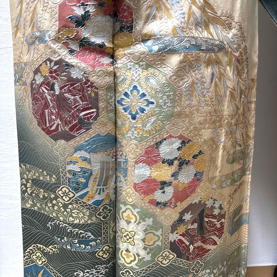 訪問着　豪華絢爛　トールサイズ　身丈160 美品　落款　パールトーン　ア-4