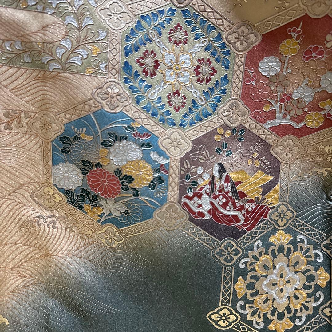 訪問着　豪華絢爛　トールサイズ　身丈160 美品　落款　パールトーン　ア-4