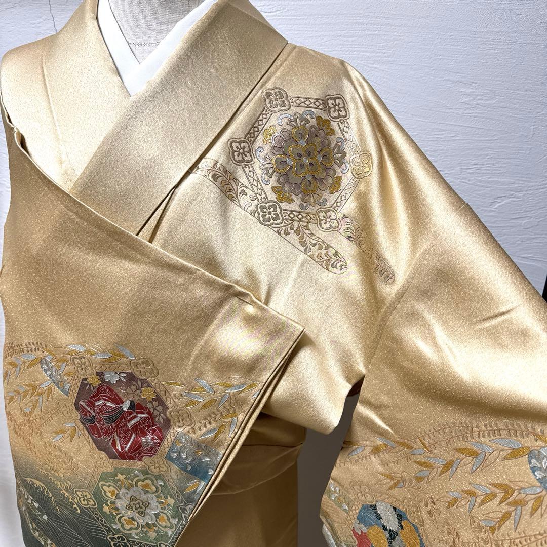 訪問着　豪華絢爛　トールサイズ　身丈160 美品　落款　パールトーン　ア-4