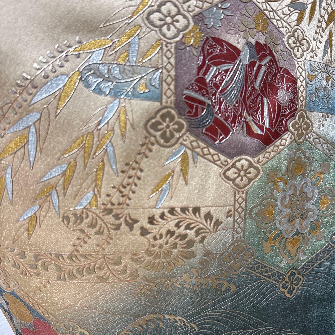 訪問着　豪華絢爛　トールサイズ　身丈160 美品　落款　パールトーン　ア-4