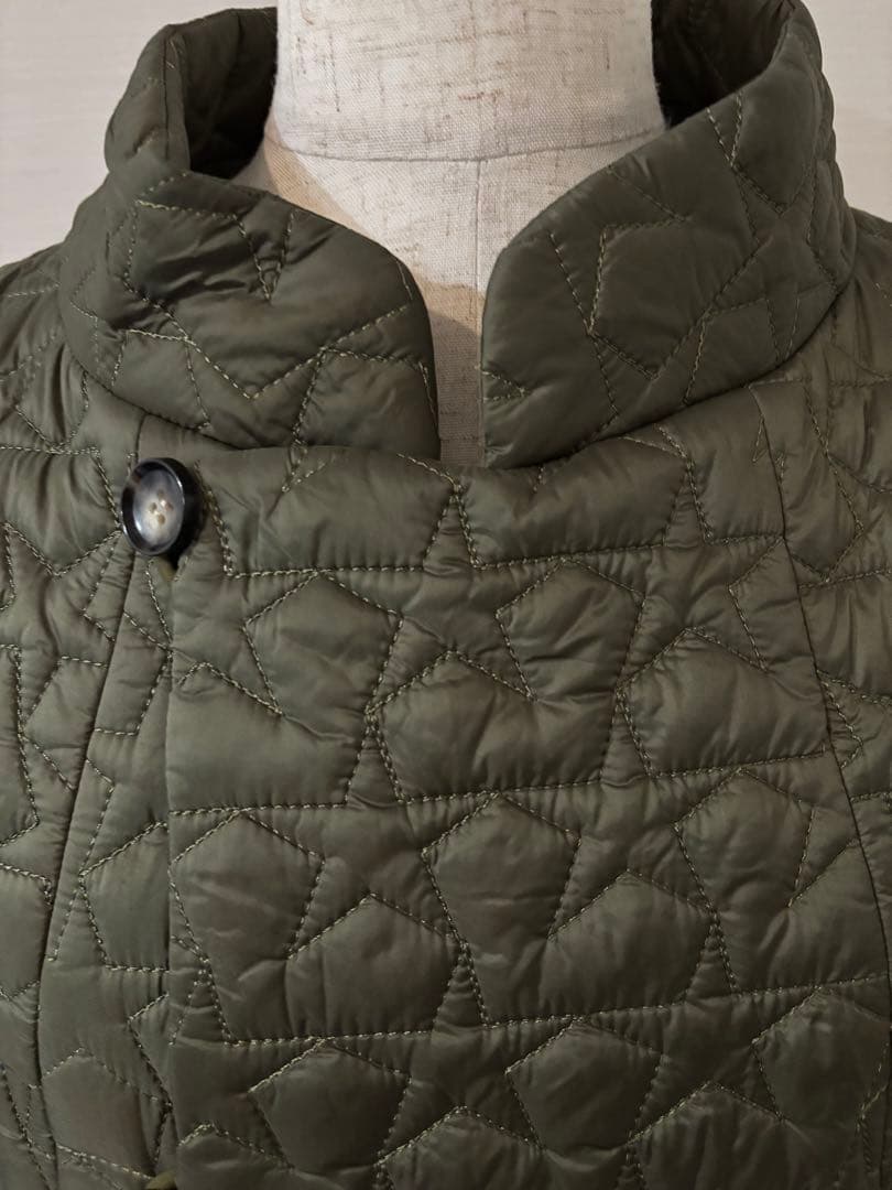 新品未使用☆HALF-NOTE♩のオリーブ色 キルティングベスト